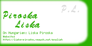 piroska liska business card